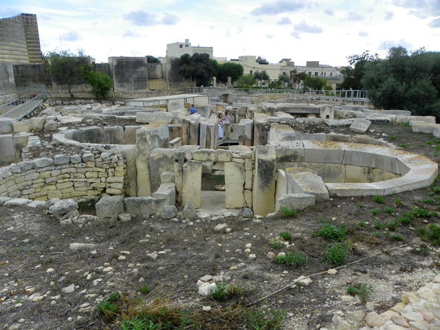 Perspectiva de los Templos de Tarxien