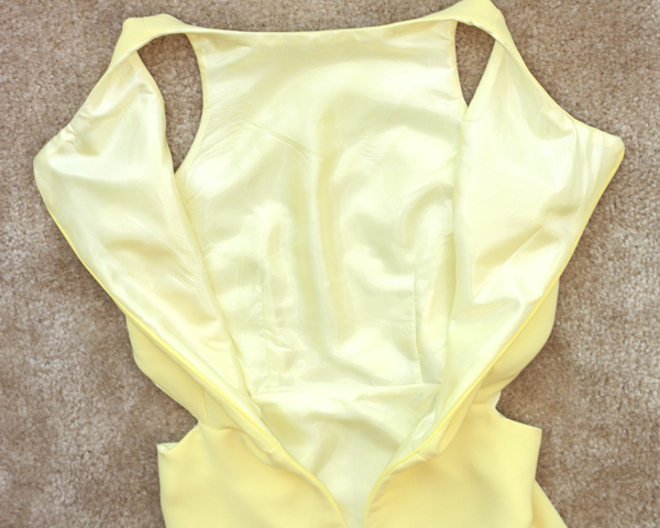 All About Fashion Stuff: Yellow Cutout (DIY) Dress