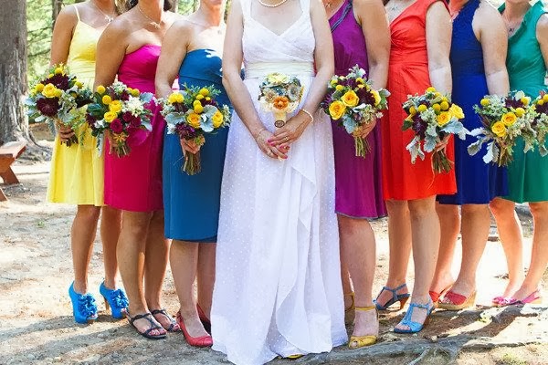 Koru Wedding Style Bridesmaid Dresses Rainbow So Let S Throw Some Confetti Pop Champagne Admire Rainbow Bridal Parties In The Name Of Marriage Equality Shall We