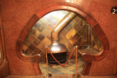 Mushroom-shaped fireplace in Casa Batlló