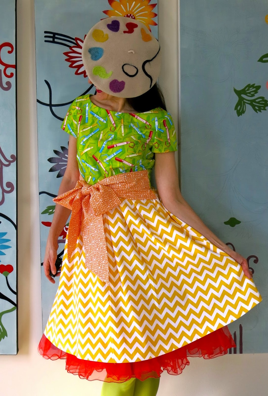 Cassie Stephens DIY A MarkerTastic Art Teacherin' Dress