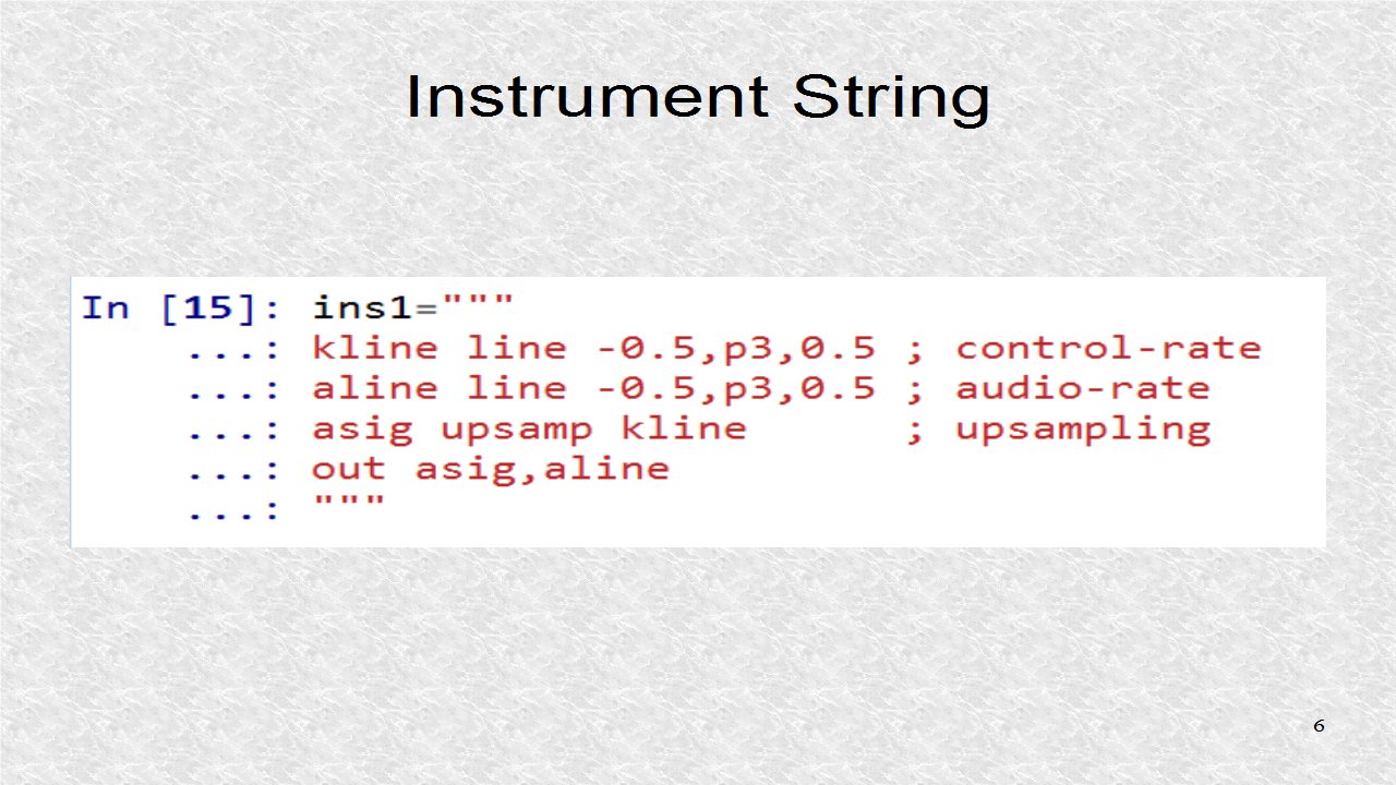 Audio Programming In Python: 17. Using the Csound Module