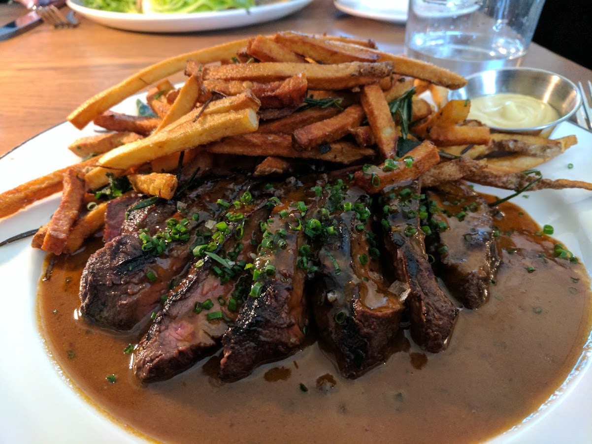 Jeff Jedras Eating up the Hill Steak frites at The Riviera