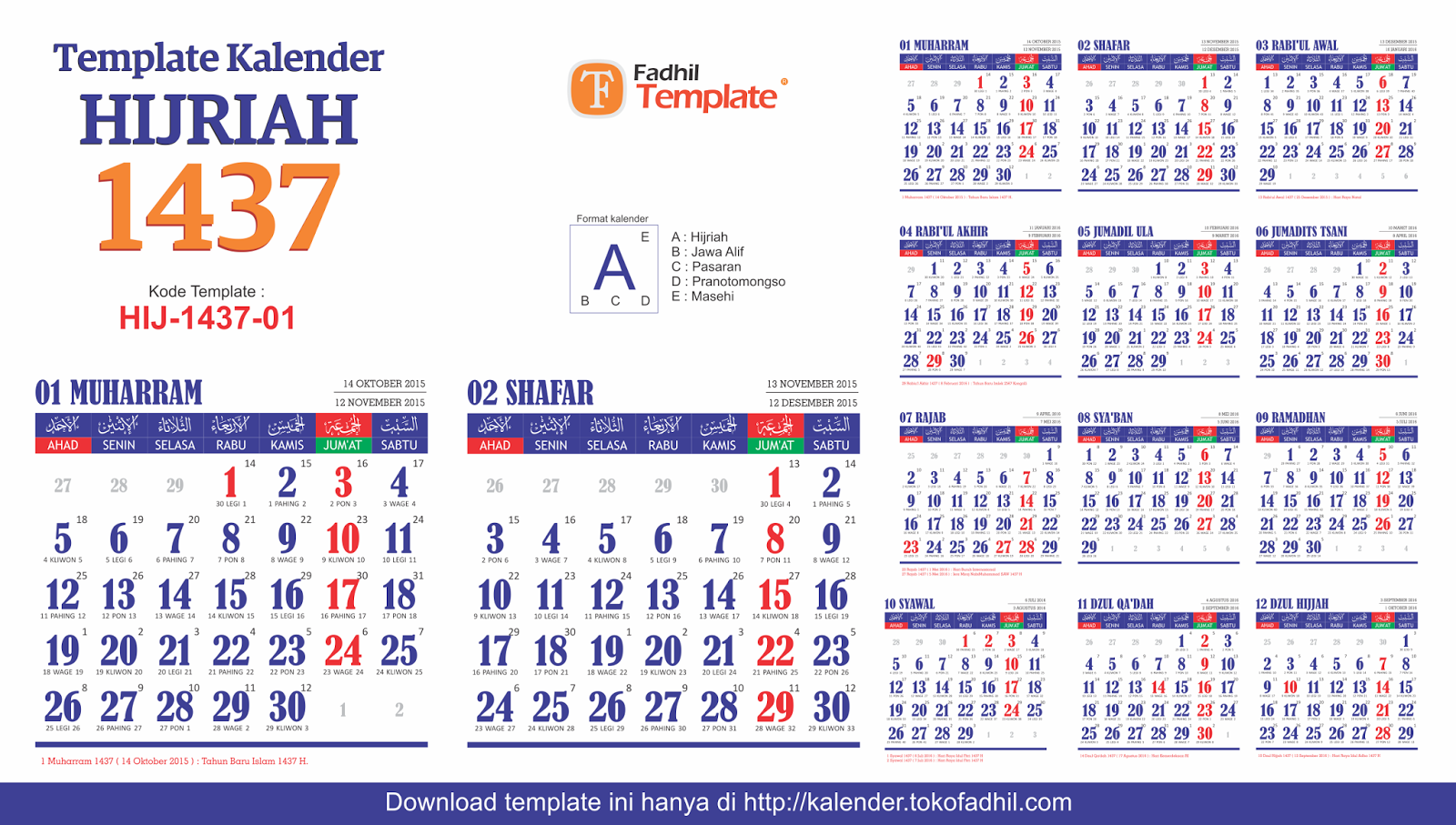 72+ Terbaru Gambar Kalender Hijriyah 1441, Desain Kalender