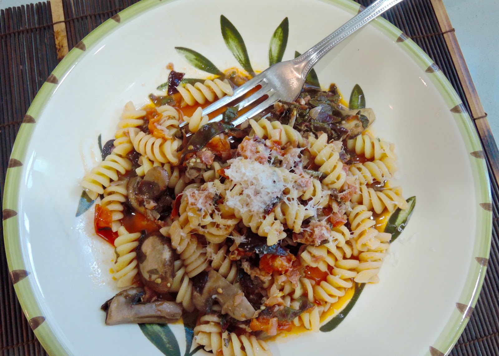 The Briny Lemon Pasta with Pancetta, Mushrooms, and Chard