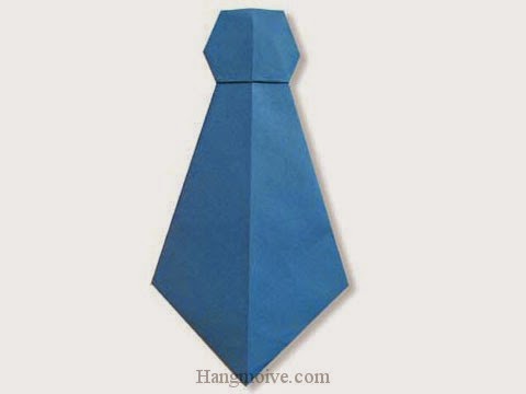 Cách gấp, xếp cái Caravat bằng giấy origami - Video hướng dẫn xếp hình đồ thời trang - How to fold a Necktie