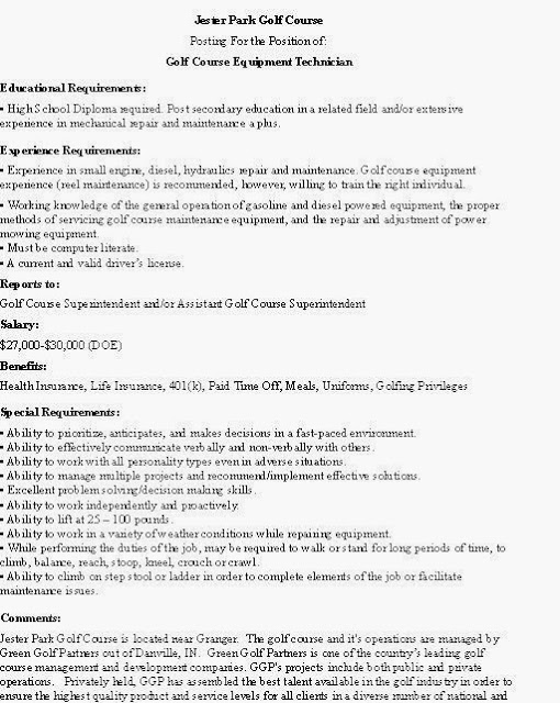 Golf Course & Athletic Turfgrass Management Program Jester Park Golf