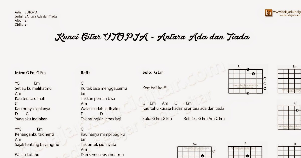 Chord Utopia Antara Ada Dan Tiada Chord Walls Chord Utopia Antara Ada Dan Tiada Chord Walls