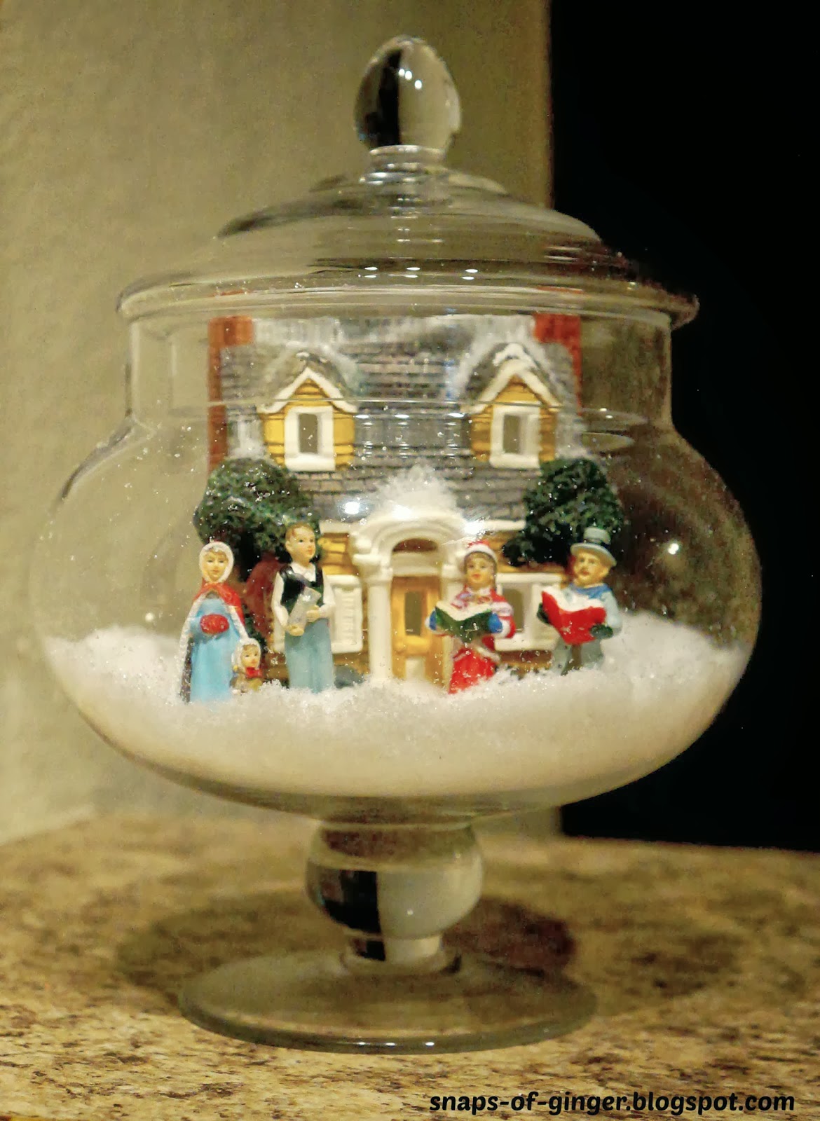 Snaps of Ginger Apothecary Jar Snow Scene