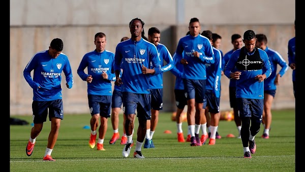 Málaga, entrenamiento antes de partir a Madrid