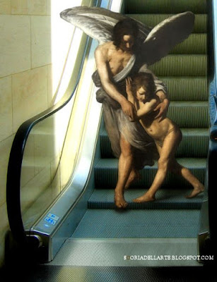 Scoria dell'Arte - L'angelo custode - Lo Spadarino Fotomontaggi di opere d'arte-L'angelo custode - Lo Spadarino