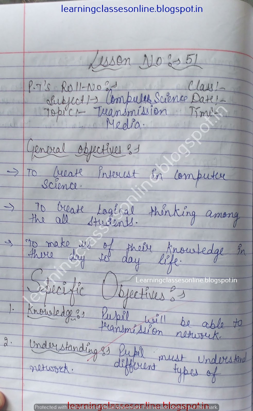 Lesson Plan For Computer Teachers on transmission media coaxial cables