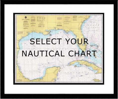 Framed Nautical Charts