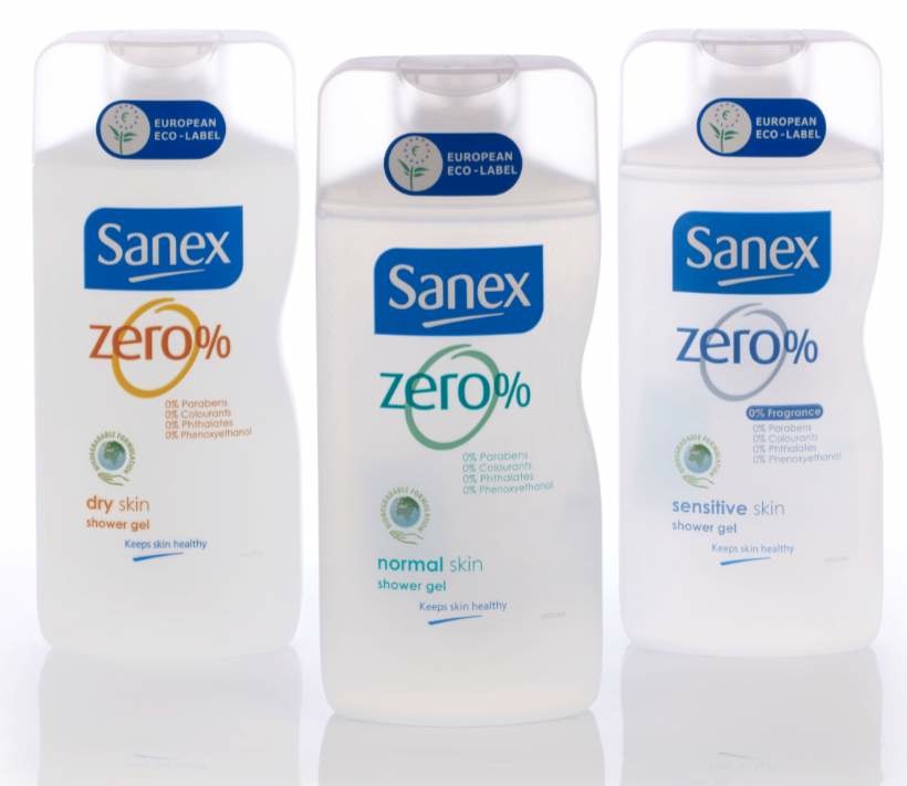 sanex zero sensitive skin shower gel