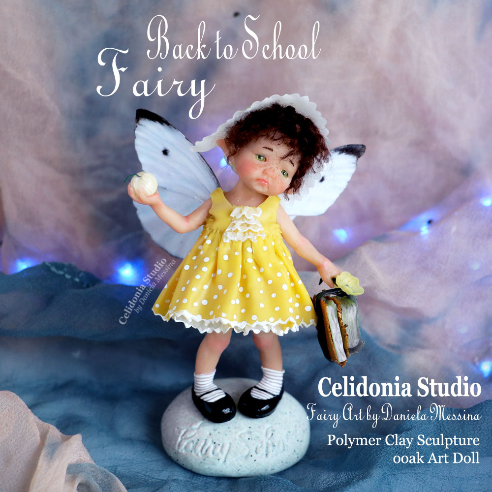 Back to School Fairy - ooak Art Doll