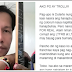 Former hater of Duterte now proudly says that he’s a ‘troll’ and being paid by the President: “NOT FOR THE MONEY, NOT FOR FAME. BUT FOR PROMOTING HIS GOOD DEEDS AND LEADERSHIP!” | PTN