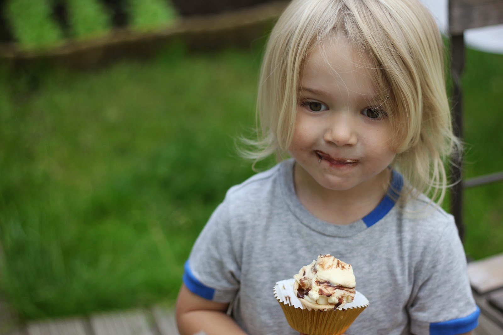 toddler eating ice-cream