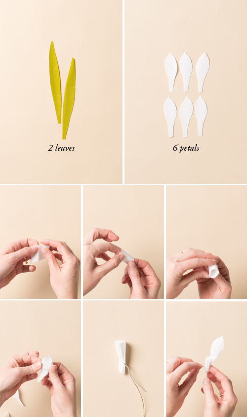 Cách làm hoa thủy tiên bằng giấy