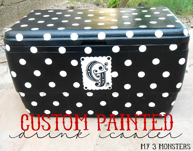 Custom Painted Drink Cooler How to have the cutest cooler in town! Custom Painted Cooler project at /