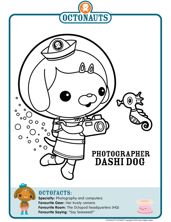 octonaut coloring pages dashi - photo #3