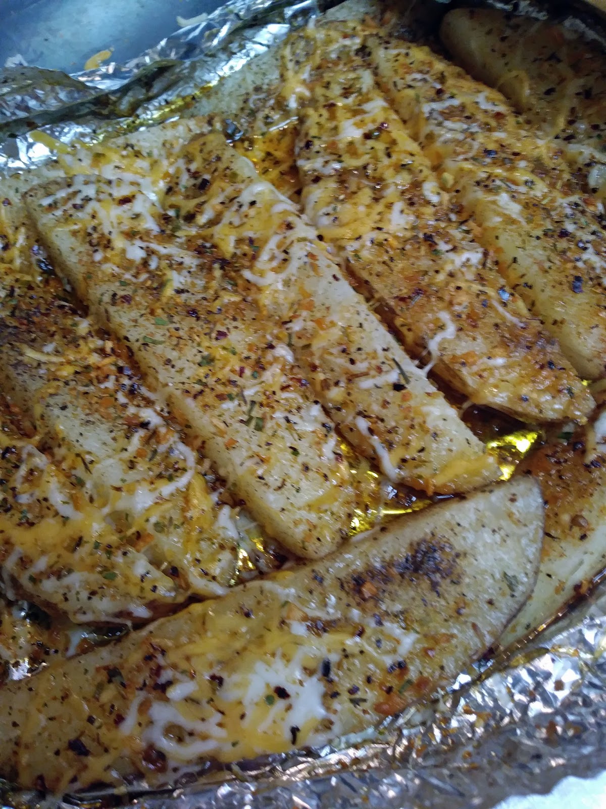 Christine's Pantry Cheesy Potato Wedges in Foil