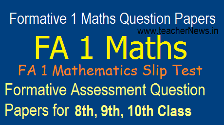 9th class fa1 question paper 2019 picture