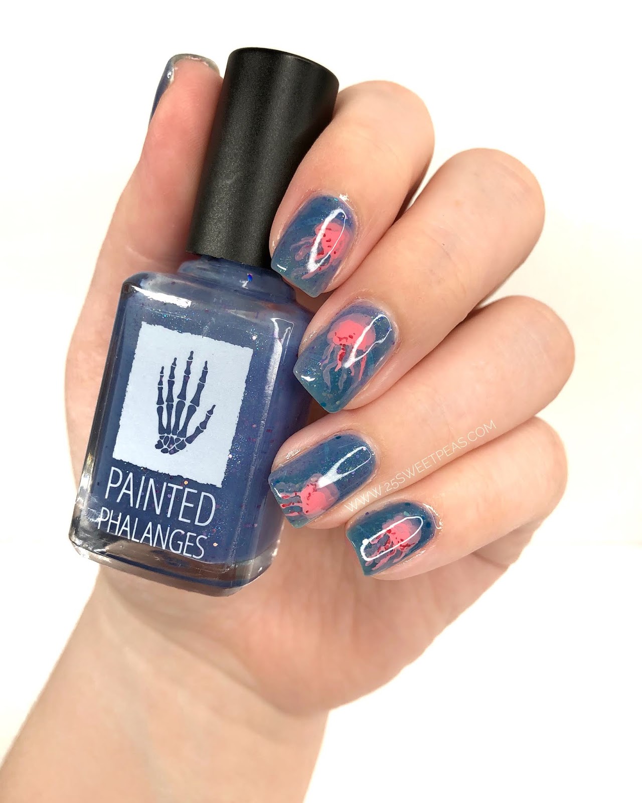 Jellyfish Nail Art Earth Day Challenge Day 3 — 25 Sweetpeas