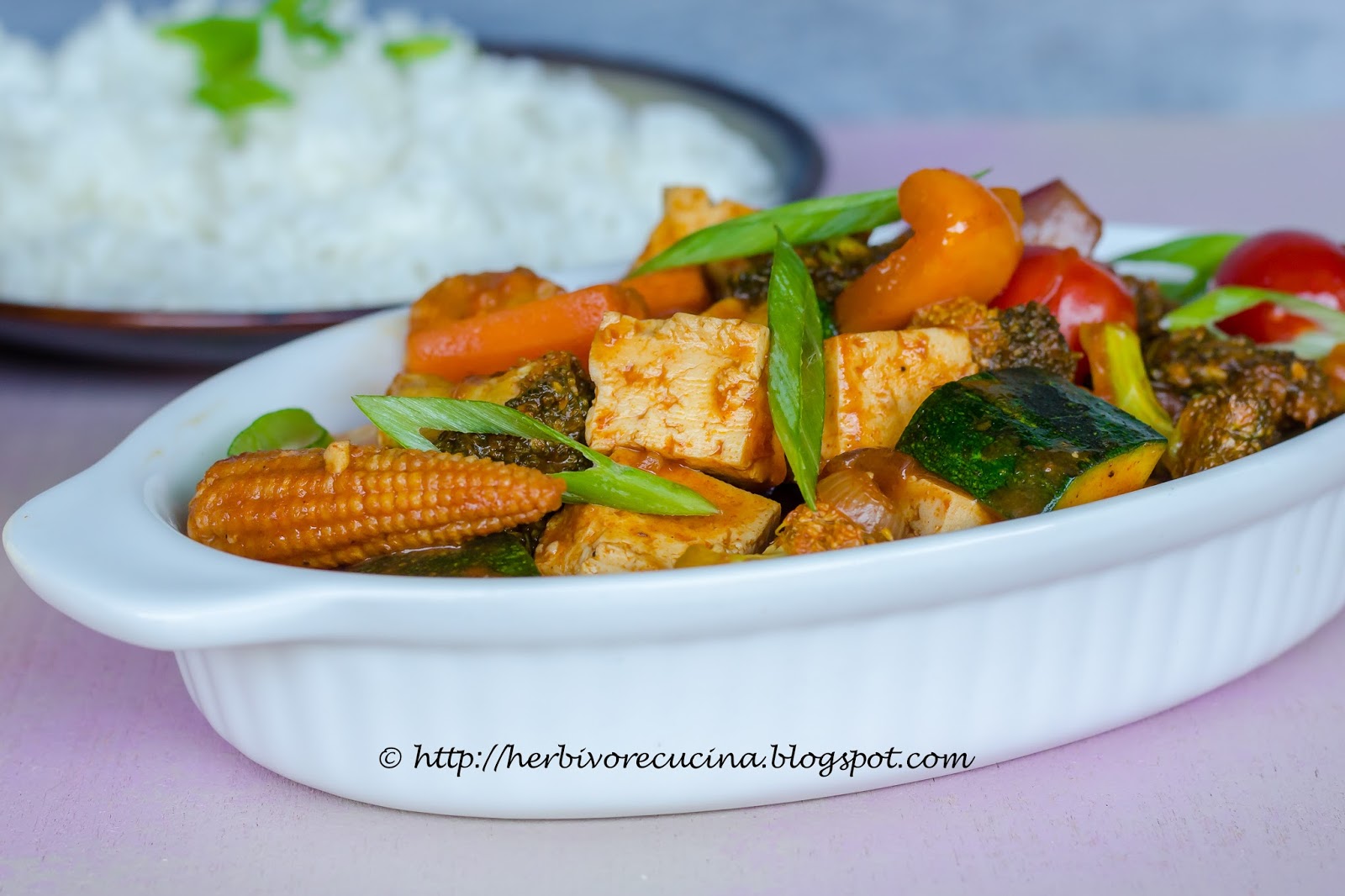 Herbivore Cucina Vegetables and Tofu in Gochujang Sauce