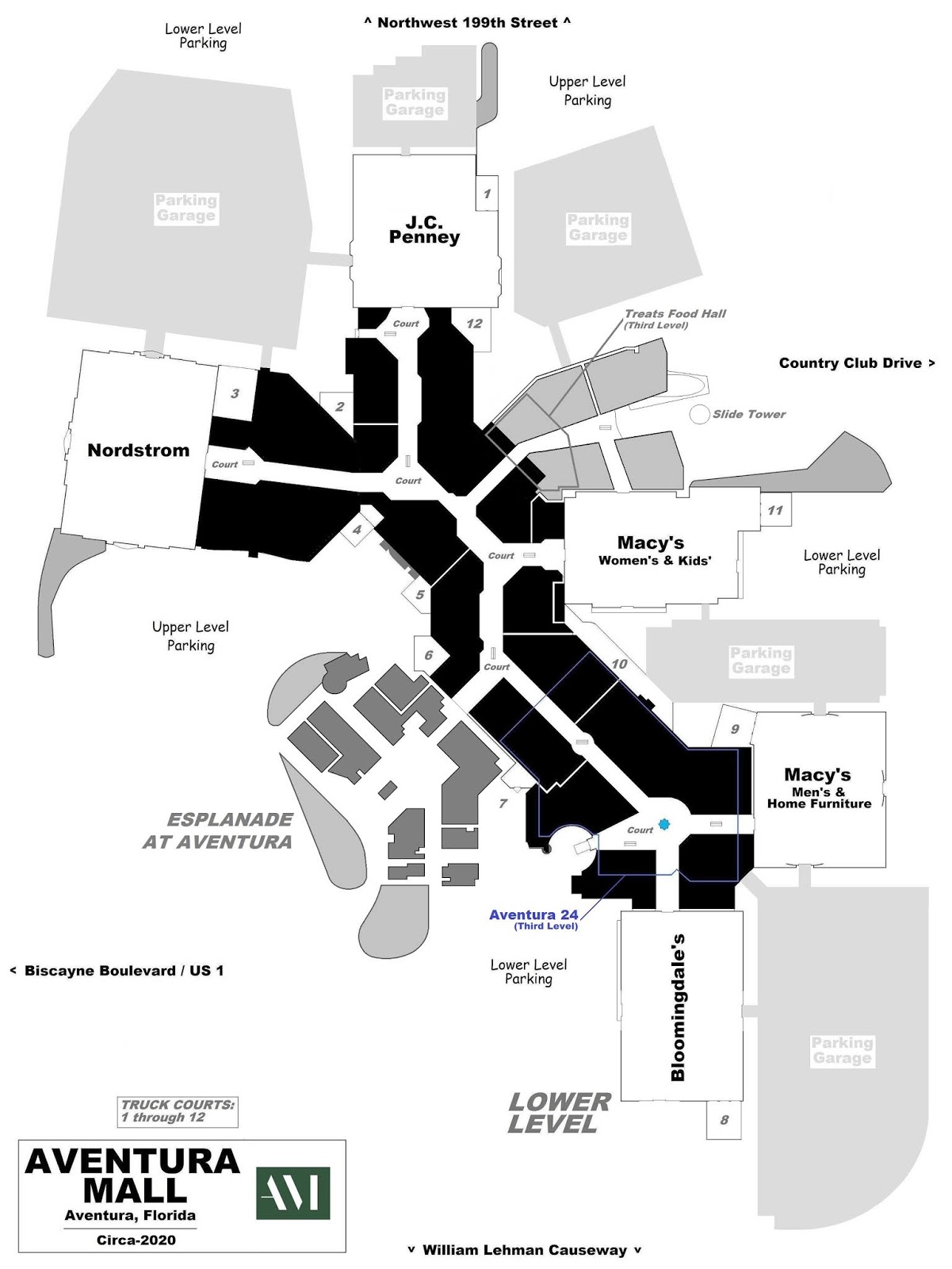 aventura mall map
