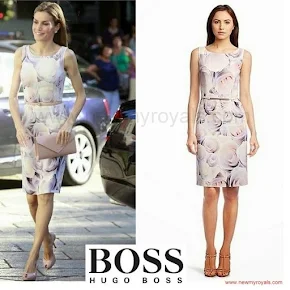 Queen Letizia wore Hugo Boss floral dress