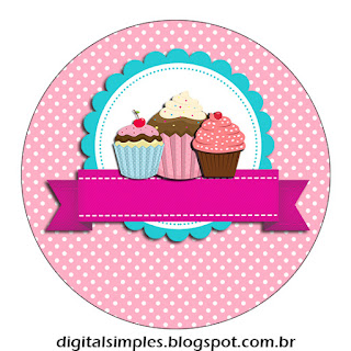 Girls Cooking Cupcakes, Toppers or Free Printable Candy Bar Labels.
