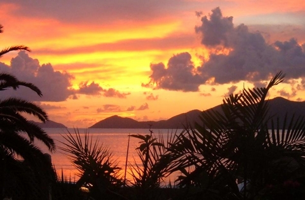 Sunset in the British Virgin Islands by http://DearMissMermaid.com copyright by Dear Miss Mermaid