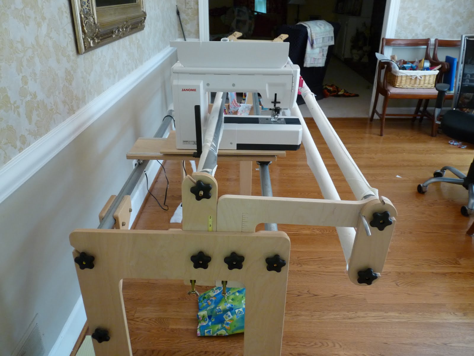 Feeling Simply Quilty New extension for my Hinterburg quilting frame