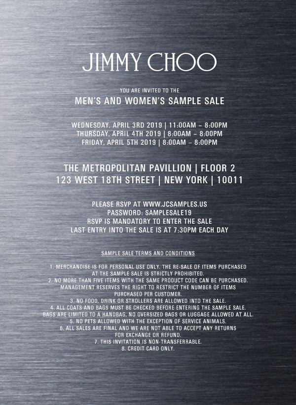 MS. FABULOUS: Sales Alert! Jimmy Choo Sample Sale, Dolce and