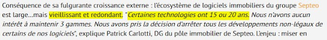spi septeo logiciel sdgi vieillissant et redondant. "Certaines technologies ont 15 ou 20 ans.