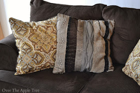 Updated Sofa Pillows by Over The Apple Tree