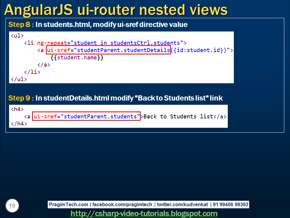 Sql server, .net and c# video tutorial: angularjs ui-router nested views