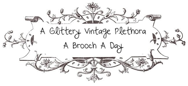 A Glittery Vintage Plethora-A Brooch a Day