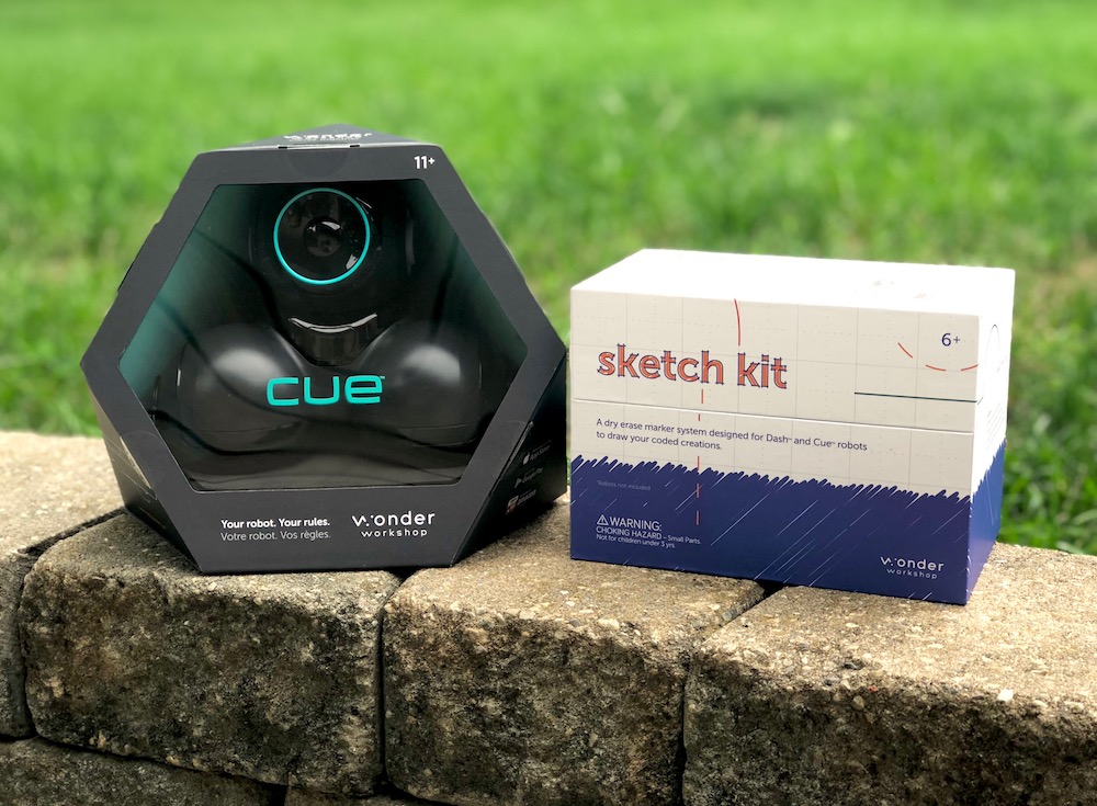 Coding and Sketching with Cue the Robot