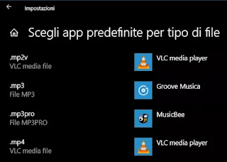 associazioni programmi file programmi predefiniti