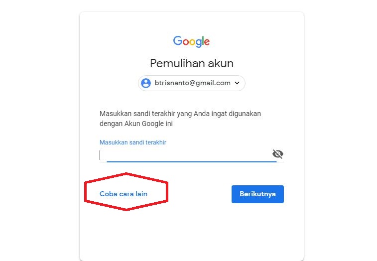 Cara Mengganti Sandi Atau Password Gmail Akun Google Yang Lupa