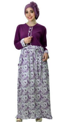 17+ Contoh Model Baju Gamis Batik Desain Terbaik 2018