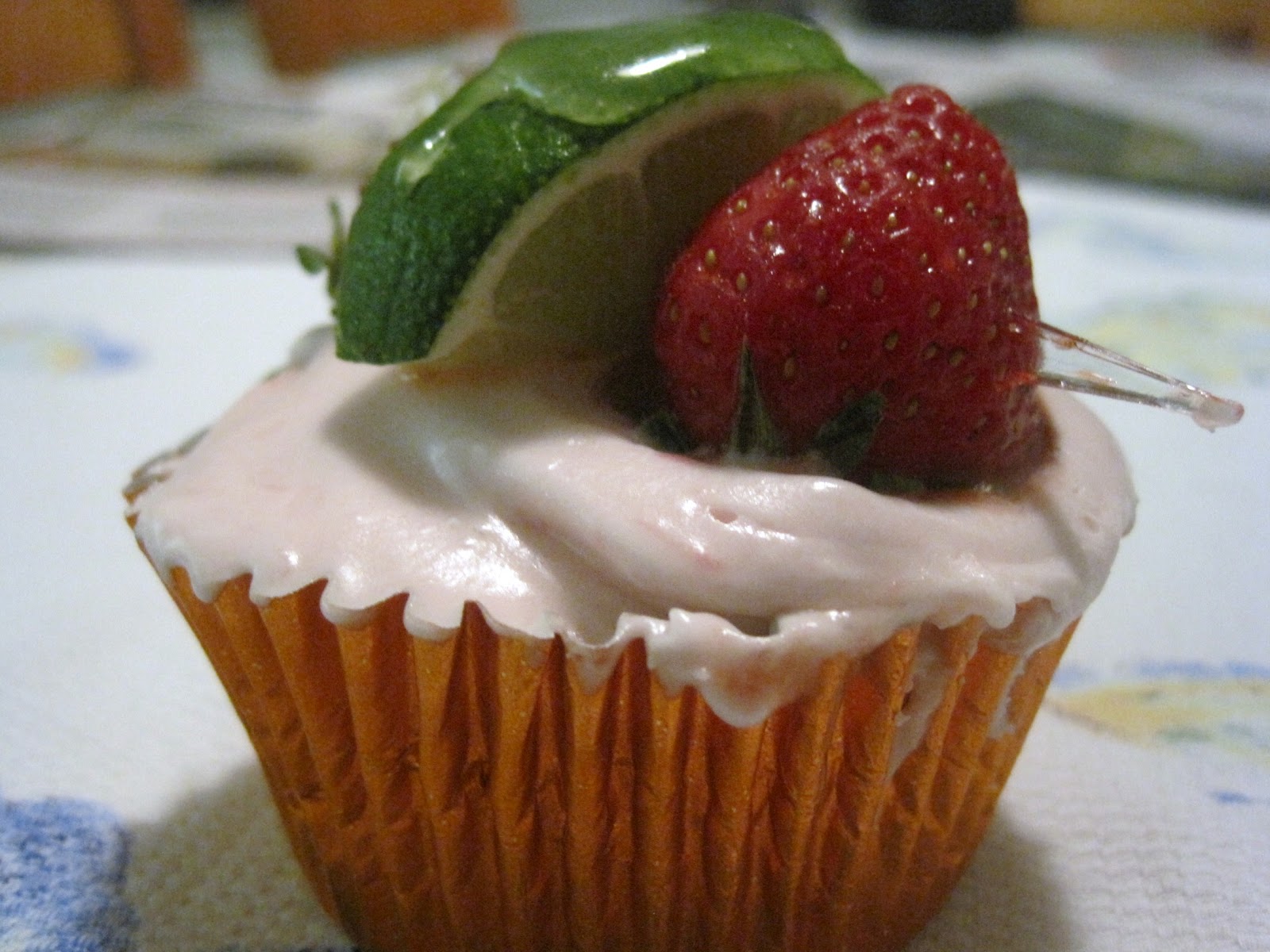 Little Miss Cupcake Strawberry Cupcakes for a Grown Up Luau