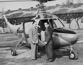 Bossi, his son Charles and the Higgins helicopter