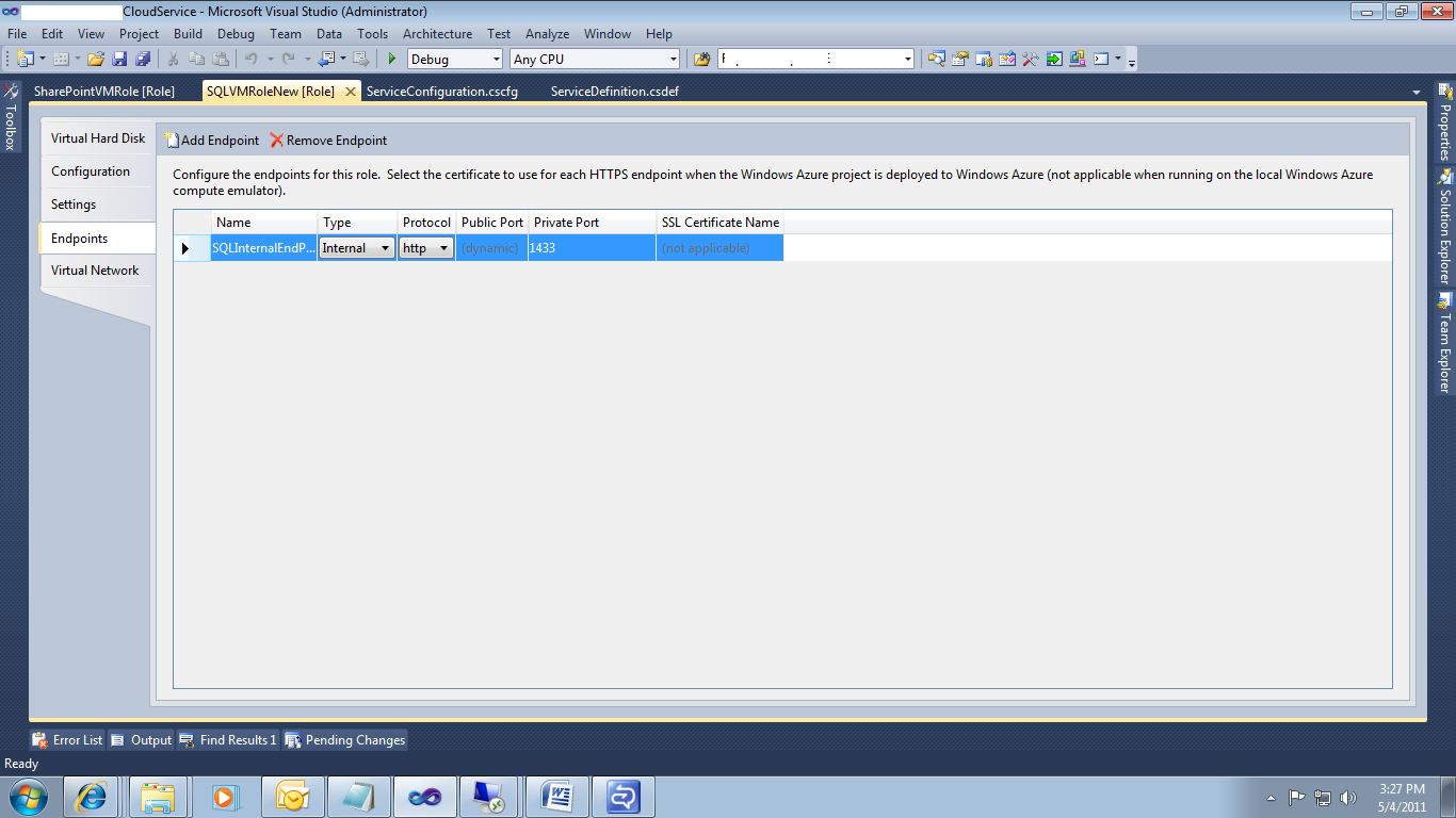 Sanganak Authority Windows Azure SQL Server connectivity and
