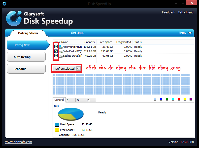 chóng phân mảnh disk speedup