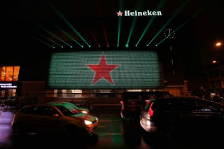 amsterdam light festival heineken, streetmarketing heineken, affichage heineken