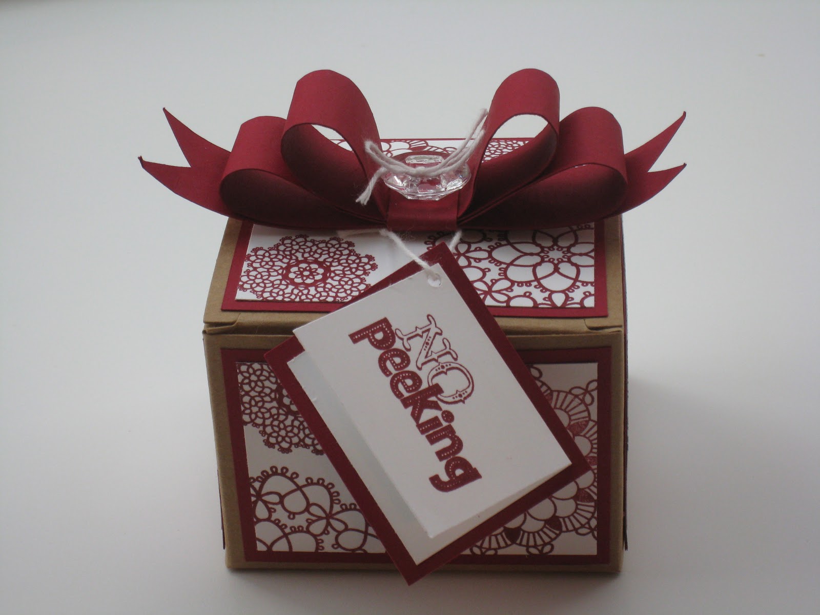 Stampin' All Night Cute and Easy Gift Box with a Paper Bow