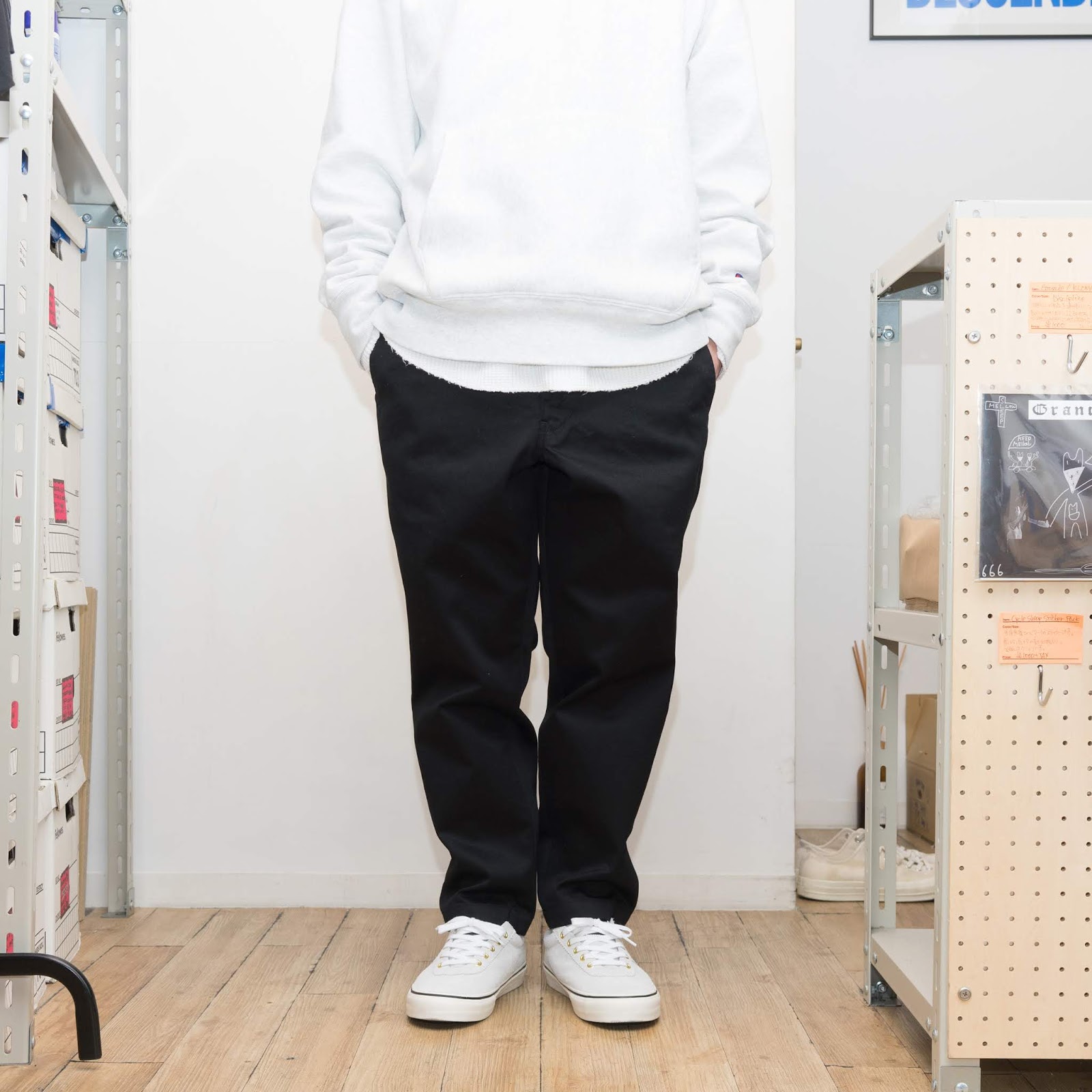 ラッピング対象外 CUP AND CONE C Fit Chino Black Pants | mediafisher.fr