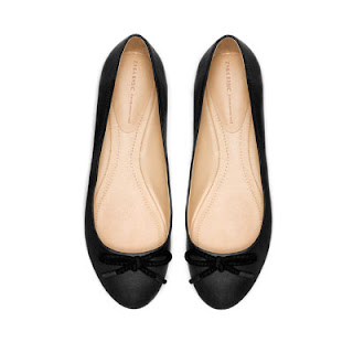 Black style leather ballerina with